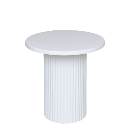 ΤΡΑΠΕΖΙ BOHΘΗΤΙΚΟ ΜΕΤΑΛΛΟ-ΞΥΛΟ ΛΕΥΚΟ 33.5x33.5x32.5cm