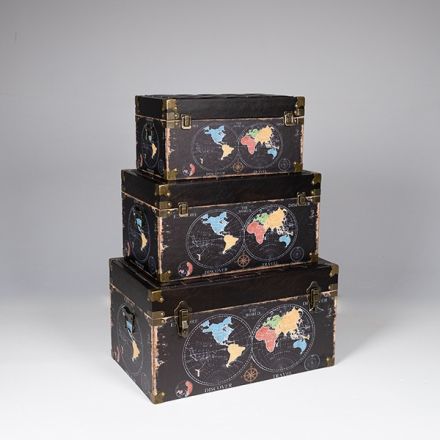 S/3 ΜΠΑΟΥΛΑ ΜΑΥΡΟ ΜΕ ΥΔΡΟΓΕΙΟΥΣ 56x34x31cm/ 48x29x25cm/ 40x24x20cm
