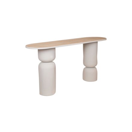 CONSOLE METAL WHITE 150x45x77cm