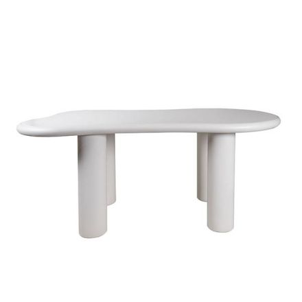 ΤΡΑΠΕΖΙ MDF ΛΕΥΚΟ ΜΑΤ ΓΥΑΛΙΣΤΕΡΟ ΦΙΝΙΡΙΣΜΑ ΠΟΔΙΑ MDF ΜΕ ΛΕΥΚΟ PVC 160x80x75cm