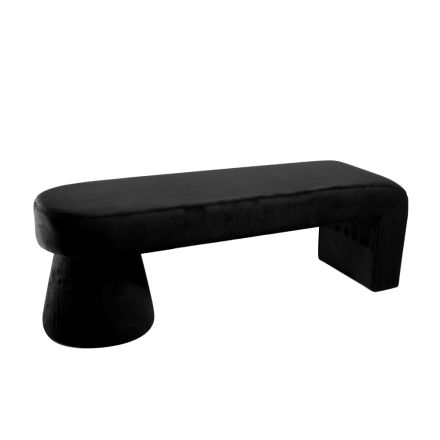 STOOL VELVET BLACK 138x40x45cm