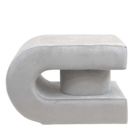 ΣΚΑΜΠΟ ΒΕΛΟΥΔΟ ΓΚΡΙ MDF 60.5x40x40cm