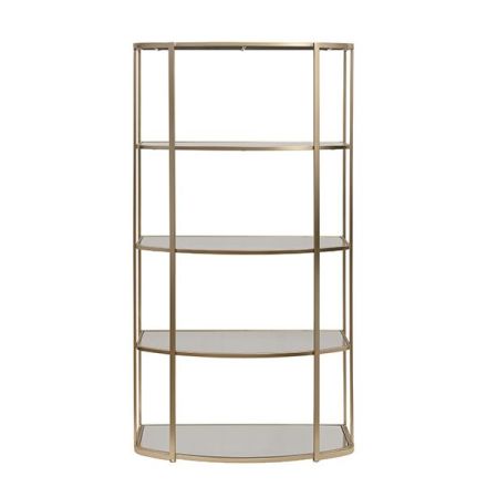 SHELVING UNIT METAL GOLD 81x30.5x154cm