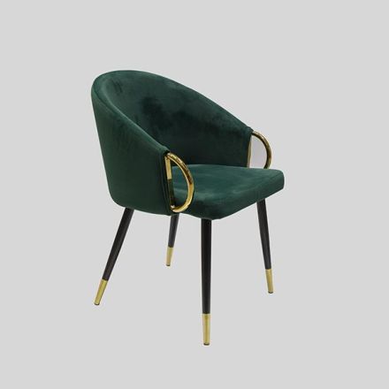 CHAIR VELVET GREEN 59x57x47.5x81.5cm