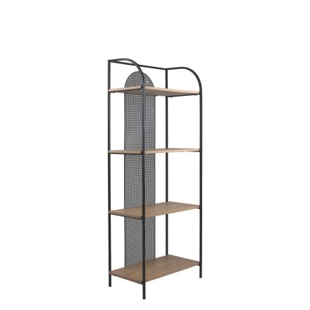 SHELF METALLIC - WOODEN BLACK - NATURAL 60x33x150.5cm
