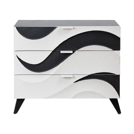 ΣΥΡΤΑΡΙΕΡΑ ΞΥΛΙΝΗ ΛΕΥΚΟ - ΜΑΥΡΟ 80x40x80cm