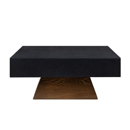 ΤΡΑΠΕΖΙ ΣΑΛΟΝΙΟΥ ΞΥΛΙΝΟ ΚΑΦΕ-ΜΑΥΡΟ 80x80x35cm