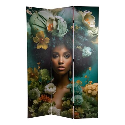 ΠΑΡΑΒΑΝ ΚΑΜΒΑΣ ΕΚΤΥΠΩΣΗ ΓΥΝΑΙΚΑ ΠΡΑΣΙΝΟ - ΚΟΚΚΙΝΟ 120x2.5x180cm