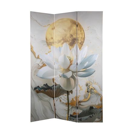 ΠΑΡΑΒΑΝ ΚΑΜΒΑΣ ΕΚΤΥΠΩΣΗ ΛΟΥΛΟΥΔΙ ΧΡΥΣΟ - ΡΟΖ - ΓΑΛΑΖΙΟ 120x2.5x180cm