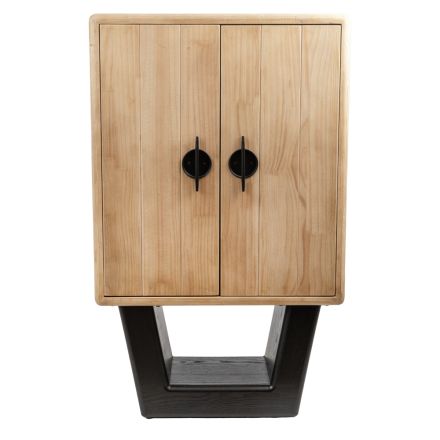 ΜΠΟΥΦΕΣ MDF - ΜΕΤΑΛΛΙΚΟΣ ΦΥΣΙΚΟ - ΜΑΥΡΟΣ 70x35x114cm