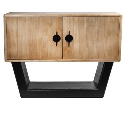 ΜΠΟΥΦΕΣ MDF - ΜΕΤΑΛΛΙΚΟΣ ΦΥΣΙΚΟ - ΜΑΥΡΟΣ 120x40x90cm