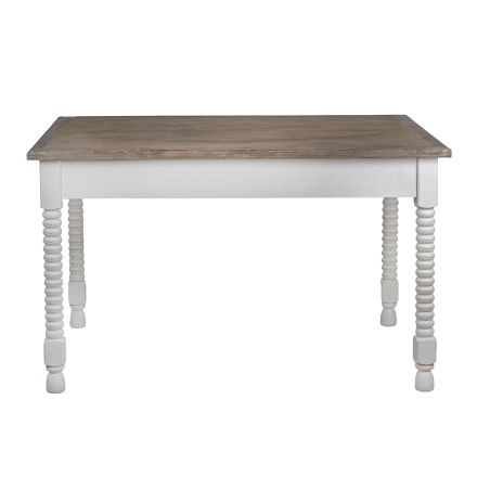 ΤΡΑΠΕΖΑΡΙΑ ΞΥΛΙΝΗ ΛΕΥΚΗ - ΦΥΣΙΚΟ 130.5x90x81cm