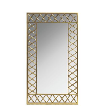 MIRROR METAL GOLD 50x2.8x90cm
