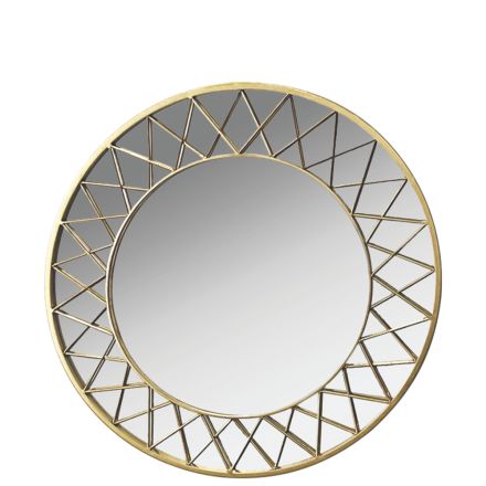 MIRROR METAL GOLD 80x2.8x80cm