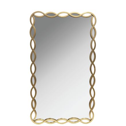 MIRROR METAL BLACK  60x3x105cm