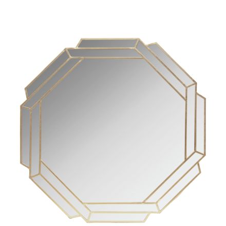 MIRROR METAL GOLD 80x2.5x80cm