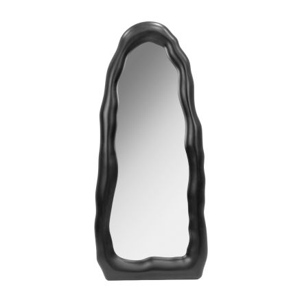 MIRROR IRREGULAR PU BLACK 80x7x180cm