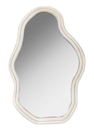 MIRROR IRREGULAR PLASTIC WHITE 46x3x72cm