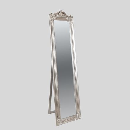 FLOOR MIRROR PU SILVER 5x45x180cm