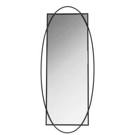 FLOOR MIRROR METALLIC BLACK 76x3x179cm