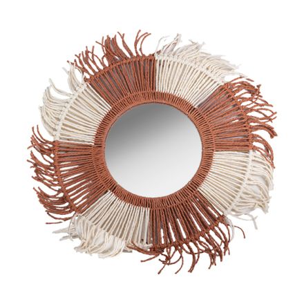 MIRROR PAPER STRING WHITE - RED 63x2x63cm