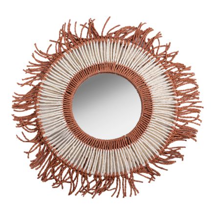 MIRROR PAPER STRING WHITE - RED 53x2x53cm