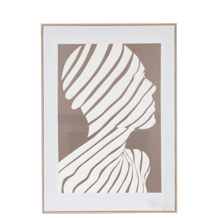 CANVAS WALL ART FEATURING FIGURES BROWN - BEIGE 50x3x70cm