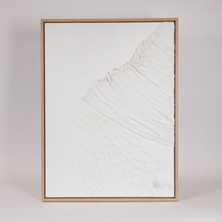ΠΙΝΑΚΑΣ ΚΑΜΒΑΣ ΧΕΙΡΟΠΟΙΗΤΟΣ ΦΙΓΟΥΡΑ ΛΕΥΚΟΣ 60x3.8x80cm