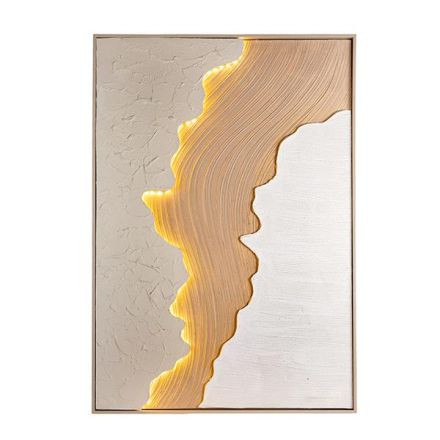 CANVAS LED BEIGE-PINK-WHITE 62x5x92cm