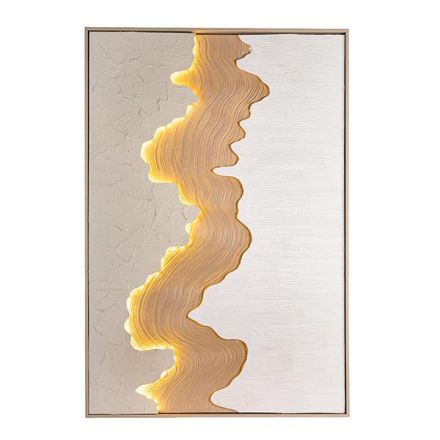 CANVAS LED BEIGE-PINK-WHITE 62x5x92cm