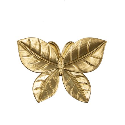 DECORATIVE WALL BUTTERFLY POLYRESIN GOLD 11x1.9x7.9cm