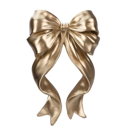 WALL DECORATIVE POLYRESIN  BOW GOLD 43x7,5 x 29,5cm