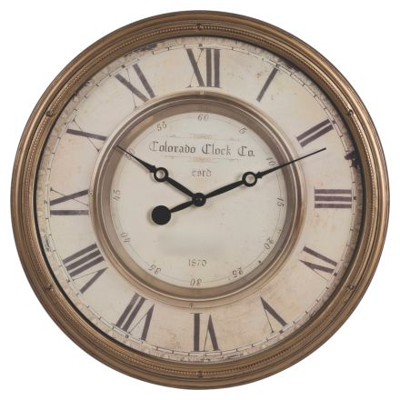 WALL CLOCK PLASTIC ANTIQUE GOLD - BEIGE 50.6x5x50.6cm