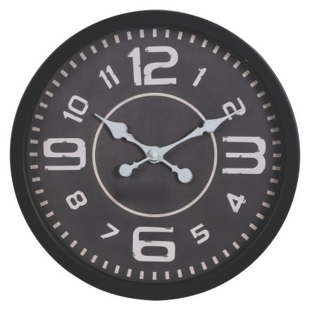 WALL CLOCK PLASTIC BLACK - WHITE 40.2x4.5x40.2cm