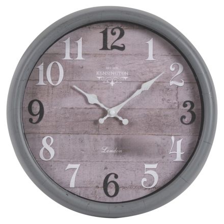 WALL CLOCK PLASTIC GREY - WHITE 30.2x4.4x30.2cm