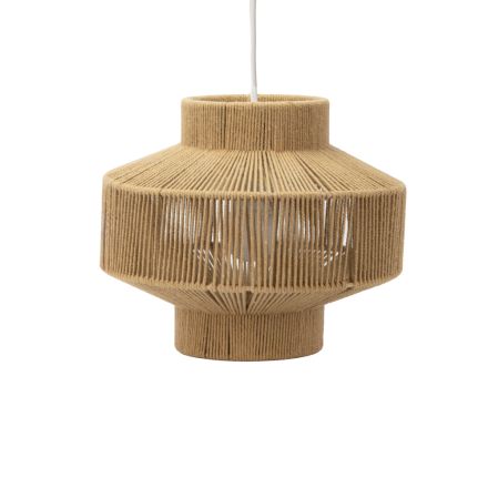 PENDANT LAMP METALLIC - COTTON ROPE NATURE 25.5x25.5x21.5cm