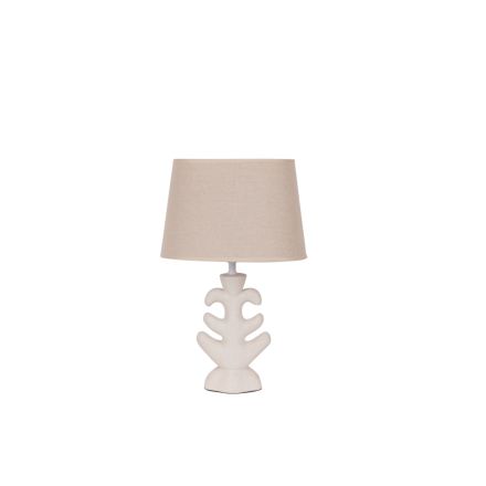 TABLE LAMP WITH LINEN SHADE CERAMIC CREAM 25x7x40cm