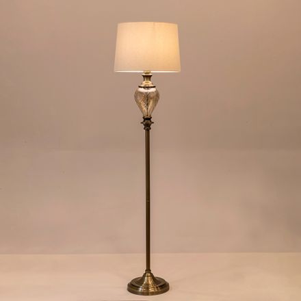 ΕΠΙΔΑΠΕΔΙΟ ΦΩΤΙΣΤΙΚΟ ΜΕ ΥΦΑΣΜΑΤΙΚΟ ΚΑΠΕΛΟ ΛΕΥΚΟ ΓΥΑΛΙΝΟ - ΜΕΤΑΛΛΙΚΟ ΑΣΗΜΙ 40x40x162cm