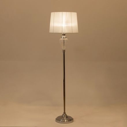 ΕΠΙΔΑΠΕΔΙΟ ΦΩΤΙΣΤΙΚΟ ΜΕ ΜΕΤΑΞΕΝΙΟ ΚΑΠΕΛΟ ΓΥΑΛΙΝΟ -  ΜΕΤΑΛΛΙΚΟ ΑΣΗΜΙ 40x40x155cm