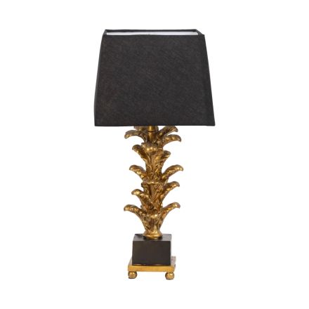 TABLE LAMP POLYRESIN BLACK-GOLD 24x50cm