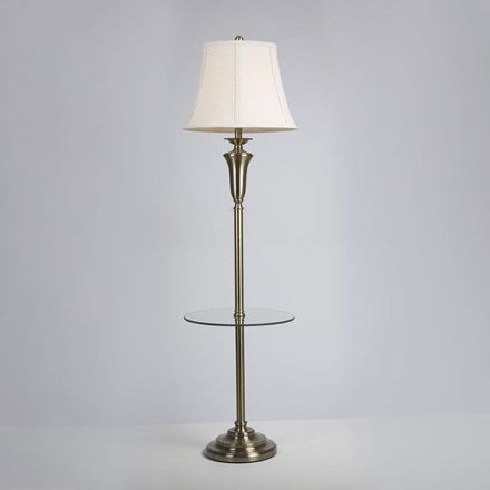 TABLE LAMP POLYRESIN WHITE-GOLD 26.5x41.5x155cm