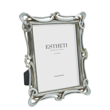 PHOTO FRAME (15x20) POLYRESIN SILVER - GOLD 21.5x2x27cm