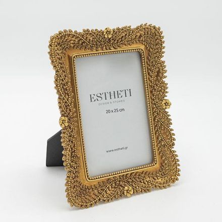 ΚΟΡΝΙΖΑ ΑΝΑΓΛΥΦΗ ME ΛΟΥΛΟΥΔΙΑ(20x25) ΑΝΤΙΚΕ ΧΡΥΣΗ 26x2x31cm