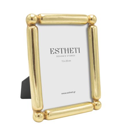 TABLE PHOTO FRAME (15x20) SHINY GOLD 18.5x2.5x23.5cm