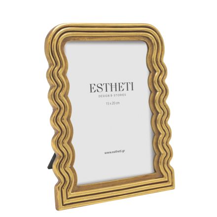TABLE PHOTO FRAME (15x20) ANTIQUE GOLD 20x1.8x25cm
