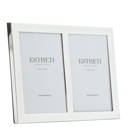 PHOTO FRAME DOUBLE (10x15) METALLIC SILVER PLATED