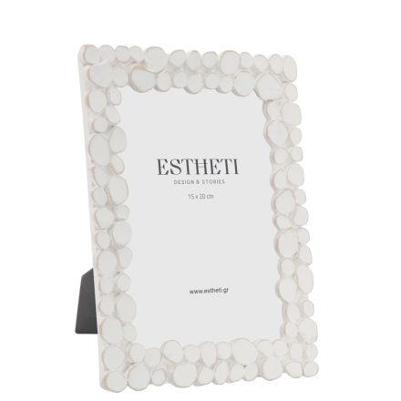 PHOTO FRAME (15x20) POLYRESIN WHITE  21x2x25.5cm