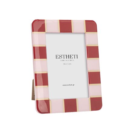 PHOTO FRAME (10x15) WOODEN RED - PINK - GOLD 14.5x1x19.5cm