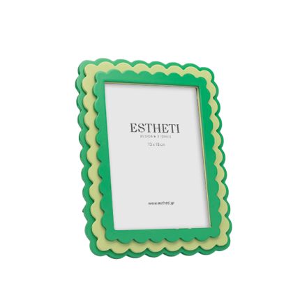 PHOTO FRAME (13x18) WOODEN GREEN - LIGHT GREEN 18x1.8x23cm