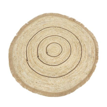 CARPET CORN ROPE BEIGE - BROWN 115x3x115cm